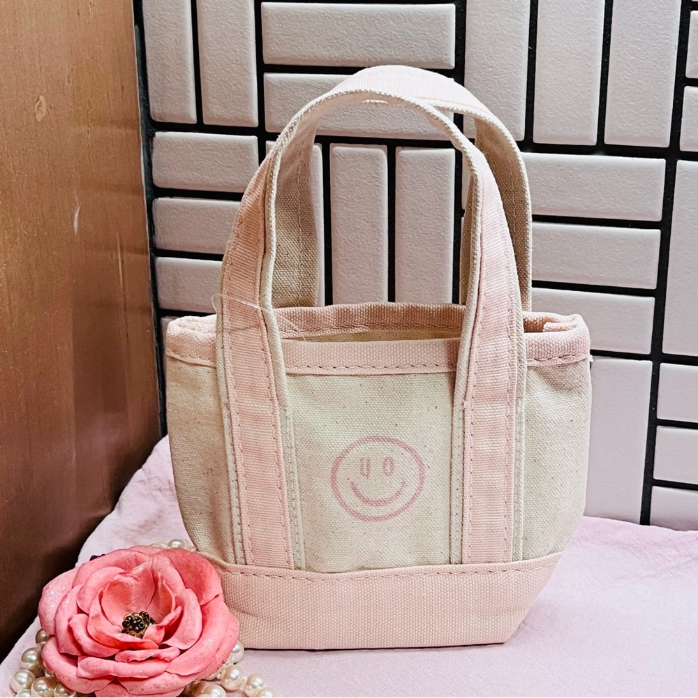 URBAN OUTFITTERS Micro Tote Bag Canvas Pink / Fit Zflip7 /Moto Razer Cell Phone